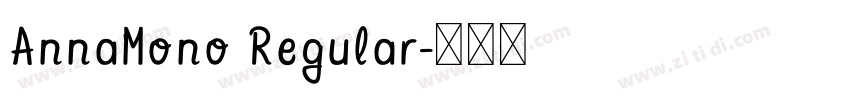 AnnaMono Regular字体转换